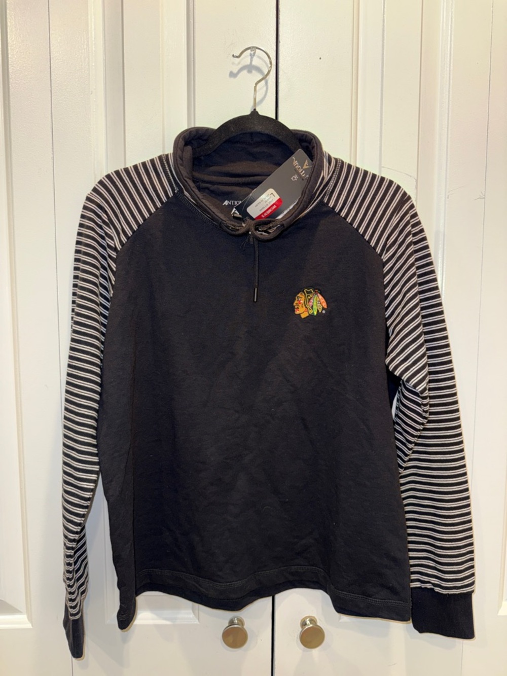 Antigua Black Women's Zip-Front Athletic Top